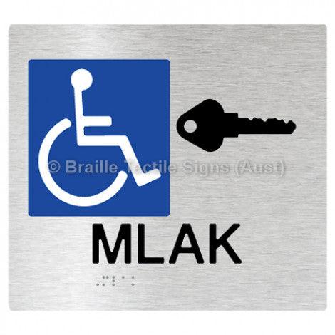 Braille Sign MLAK (Master Locksmith Access Key) - Braille Tactile Signs Aust. - BTS275-aliB - Custom Signs - Fast Shipping - High Quality - Australian Made & Owned