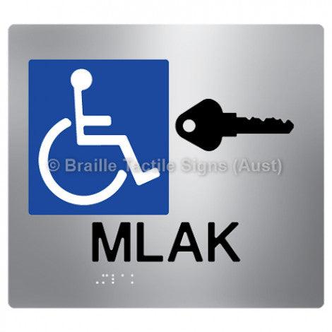 Braille Sign MLAK (Master Locksmith Access Key) - Braille Tactile Signs Aust. - BTS275-aliS - Custom Signs - Fast Shipping - High Quality - Australian Made & Owned
