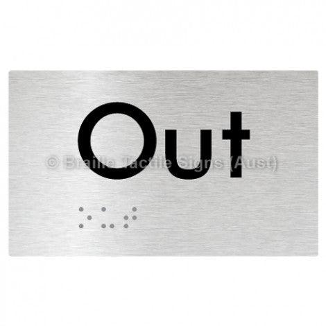 Braille Sign Out - Braille Tactile Signs Aust. - BTS17-aliB - Custom Signs - Fast Shipping - High Quality - Australian Made & Owned