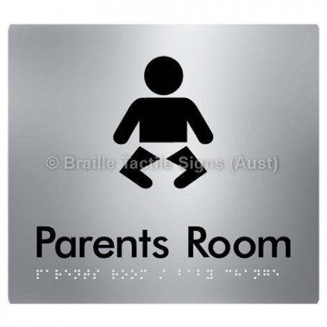 Braille Sign Parents Room/Baby Change - Braille Tactile Signs Aust. - BTS71-aliS - Custom Signs - Fast Shipping - High Quality - Australian Made & Owned