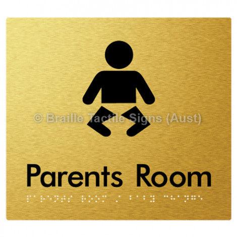 Braille Sign Parents Room/Baby Change - Braille Tactile Signs Aust. - BTS71-aliG - Custom Signs - Fast Shipping - High Quality - Australian Made & Owned