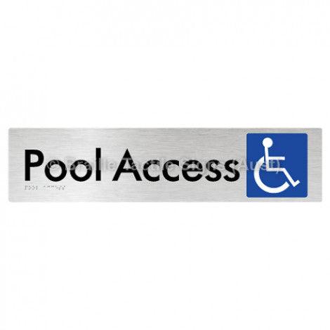 Braille Sign Pool Access - Braille Tactile Signs Aust. - BTS170-aliB - Custom Signs - Fast Shipping - High Quality - Australian Made & Owned