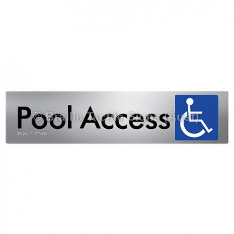 Braille Sign Pool Access - Braille Tactile Signs Aust. - BTS170-aliS - Custom Signs - Fast Shipping - High Quality - Australian Made & Owned