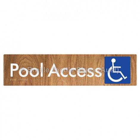 Braille Sign Pool Access - Braille Tactile Signs Aust. - BTS170-wdg - Custom Signs - Fast Shipping - High Quality - Australian Made & Owned