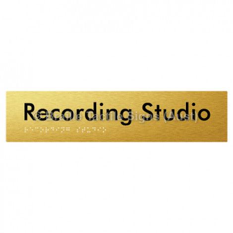 Braille Sign Recording Studio - Braille Tactile Signs Aust. - BTS241-aliG - Custom Signs - Fast Shipping - High Quality - Australian Made & Owned