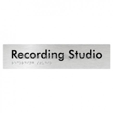 Braille Sign Recording Studio - Braille Tactile Signs Aust. - BTS241-aliB - Custom Signs - Fast Shipping - High Quality - Australian Made & Owned