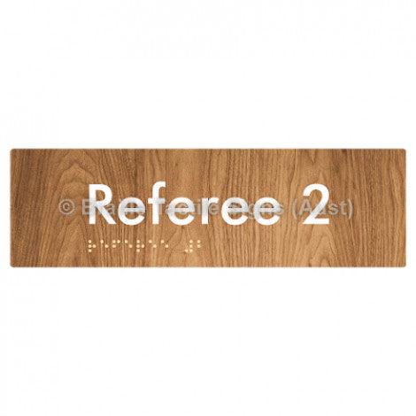 Braille Sign Referee 2 - Braille Tactile Signs Aust. - BTS156-02-wdg - Custom Signs - Fast Shipping - High Quality - Australian Made & Owned