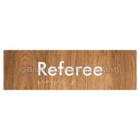 Braille Sign Referee - Braille Tactile Signs Aust. - BTS156-wdg - Custom Signs - Fast Shipping - High Quality - Australian Made & Owned