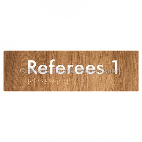 Braille Sign Referees 1 - Braille Tactile Signs Aust. - BTS185-01-wdg - Custom Signs - Fast Shipping - High Quality - Australian Made & Owned