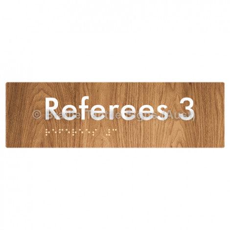 Braille Sign Referees 3 - Braille Tactile Signs Aust. - BTS185-03-wdg - Custom Signs - Fast Shipping - High Quality - Australian Made & Owned