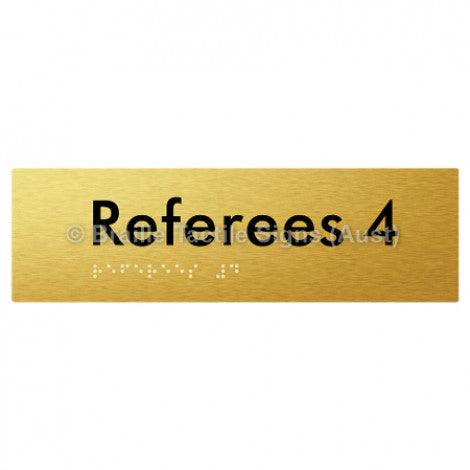 Braille Sign Referees 4 - Braille Tactile Signs Aust. - BTS185-04-aliG - Custom Signs - Fast Shipping - High Quality - Australian Made & Owned