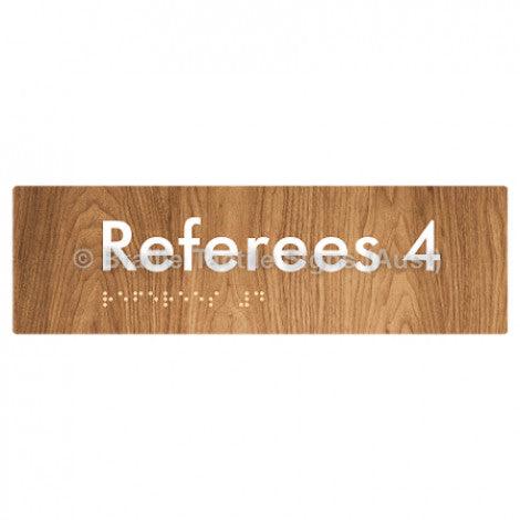 Braille Sign Referees 4 - Braille Tactile Signs Aust. - BTS185-04-wdg - Custom Signs - Fast Shipping - High Quality - Australian Made & Owned