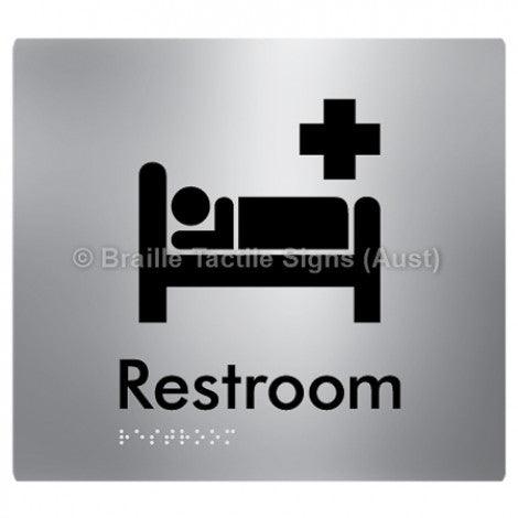 Braille Sign Restroom - Braille Tactile Signs Aust. - BTS116-aliS - Custom Signs - Fast Shipping - High Quality - Australian Made & Owned