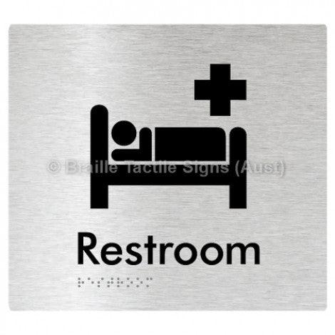 Braille Sign Restroom - Braille Tactile Signs Aust. - BTS116-aliB - Custom Signs - Fast Shipping - High Quality - Australian Made & Owned