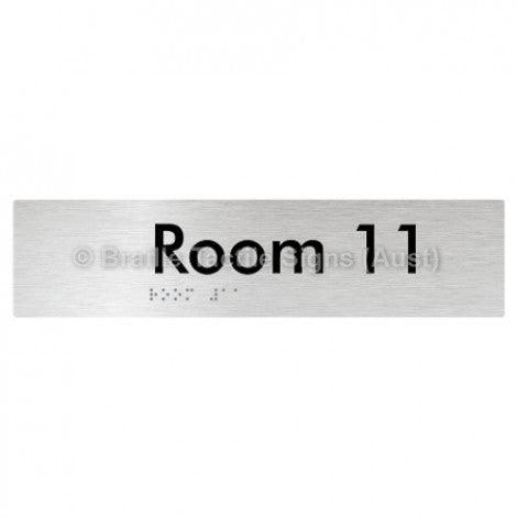 Braille Sign Room 11 - Braille Tactile Signs Aust. - BTS248-11-aliB - Custom Signs - Fast Shipping - High Quality - Australian Made & Owned