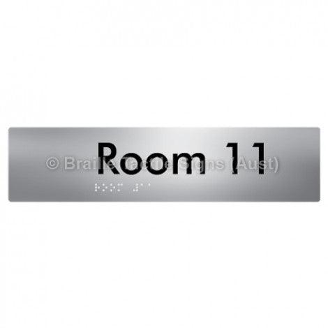Braille Sign Room 11 - Braille Tactile Signs Aust. - BTS248-11-aliS - Custom Signs - Fast Shipping - High Quality - Australian Made & Owned