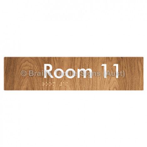 Braille Sign Room 11 - Braille Tactile Signs Aust. - BTS248-11-wdg - Custom Signs - Fast Shipping - High Quality - Australian Made & Owned