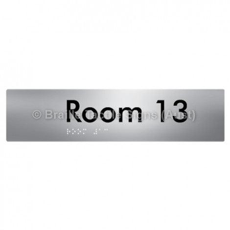 Braille Sign Room 13 - Braille Tactile Signs Aust. - BTS248-13-aliS - Custom Signs - Fast Shipping - High Quality - Australian Made & Owned