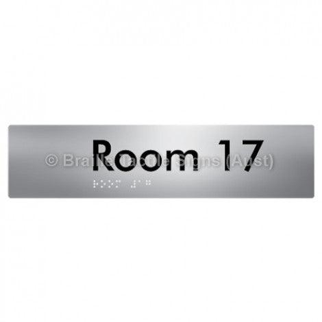 Braille Sign Room 17 - Braille Tactile Signs Aust. - BTS248-17-aliS - Custom Signs - Fast Shipping - High Quality - Australian Made & Owned