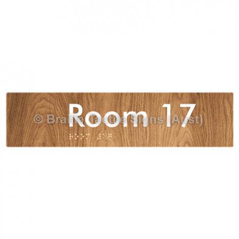 Braille Sign Room 17 - Braille Tactile Signs Aust. - BTS248-17-wdg - Custom Signs - Fast Shipping - High Quality - Australian Made & Owned