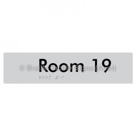 Braille Sign Room 19 - Braille Tactile Signs Aust. - BTS248-19-blu - Custom Signs - Fast Shipping - High Quality - Australian Made & Owned