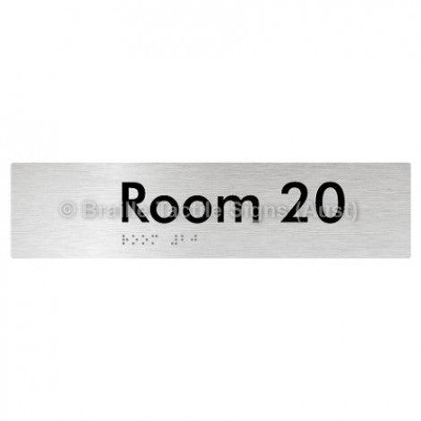 Braille Sign Room 20 - Braille Tactile Signs Aust. - BTS248-20-aliB - Custom Signs - Fast Shipping - High Quality - Australian Made & Owned