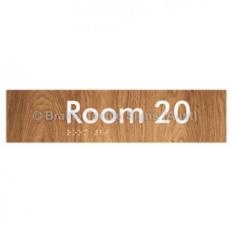 Braille Sign Room 20 - Braille Tactile Signs Aust. - BTS248-20-wdg - Custom Signs - Fast Shipping - High Quality - Australian Made & Owned