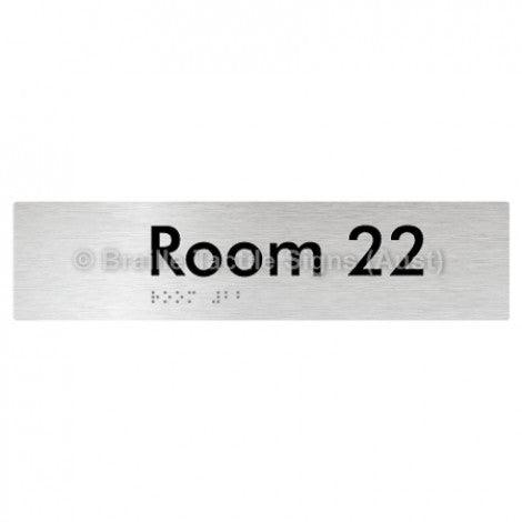Braille Sign Room 22 - Braille Tactile Signs Aust. - BTS248-22-aliB - Custom Signs - Fast Shipping - High Quality - Australian Made & Owned