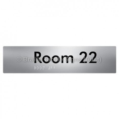 Braille Sign Room 22 - Braille Tactile Signs Aust. - BTS248-22-aliS - Custom Signs - Fast Shipping - High Quality - Australian Made & Owned