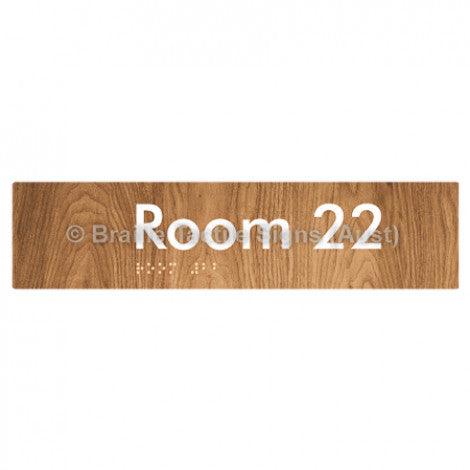 Braille Sign Room 22 - Braille Tactile Signs Aust. - BTS248-22-wdg - Custom Signs - Fast Shipping - High Quality - Australian Made & Owned
