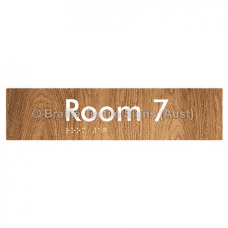Braille Sign Room 7 - Braille Tactile Signs Aust. - BTS248-07-wdg - Custom Signs - Fast Shipping - High Quality - Australian Made & Owned