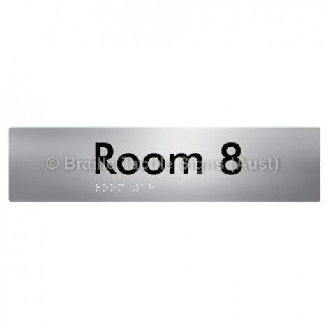 Braille Sign Room 8 - Braille Tactile Signs Aust. - BTS248-08-aliS - Custom Signs - Fast Shipping - High Quality - Australian Made & Owned