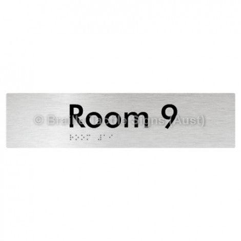 Braille Sign Room 9 - Braille Tactile Signs Aust. - BTS248-09-aliB - Custom Signs - Fast Shipping - High Quality - Australian Made & Owned