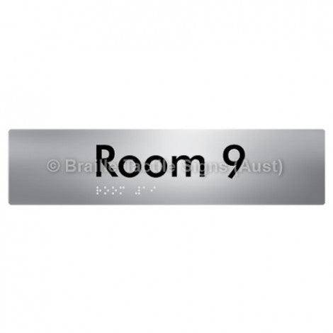 Braille Sign Room 9 - Braille Tactile Signs Aust. - BTS248-09-aliS - Custom Signs - Fast Shipping - High Quality - Australian Made & Owned