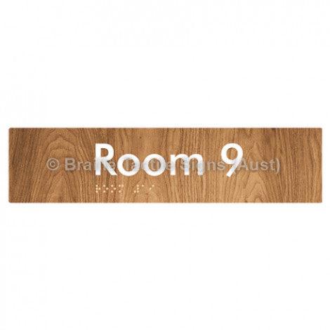 Braille Sign Room 9 - Braille Tactile Signs Aust. - BTS248-09-wdg - Custom Signs - Fast Shipping - High Quality - Australian Made & Owned