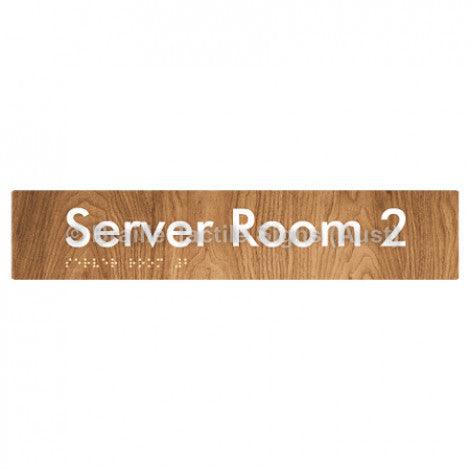 Braille Sign Server Room 2 - Braille Tactile Signs Aust. - BTS253-02-wdg - Custom Signs - Fast Shipping - High Quality - Australian Made & Owned