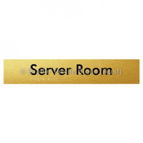 Braille Sign Server Room - Braille Tactile Signs Aust. - BTS253-aliG - Custom Signs - Fast Shipping - High Quality - Australian Made & Owned