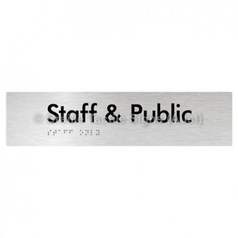 Braille Sign Staff & Public - Braille Tactile Signs Aust. - BTS133-aliB - Custom Signs - Fast Shipping - High Quality - Australian Made & Owned