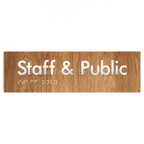 Braille Sign Staff & Public - Braille Tactile Signs Aust. - BTS133-wdg - Custom Signs - Fast Shipping - High Quality - Australian Made & Owned