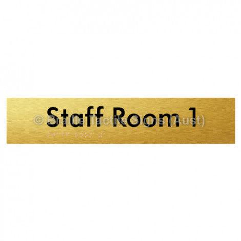 Braille Sign Staff Room 1 - Braille Tactile Signs Aust. - BTS251-01-aliG - Custom Signs - Fast Shipping - High Quality - Australian Made & Owned
