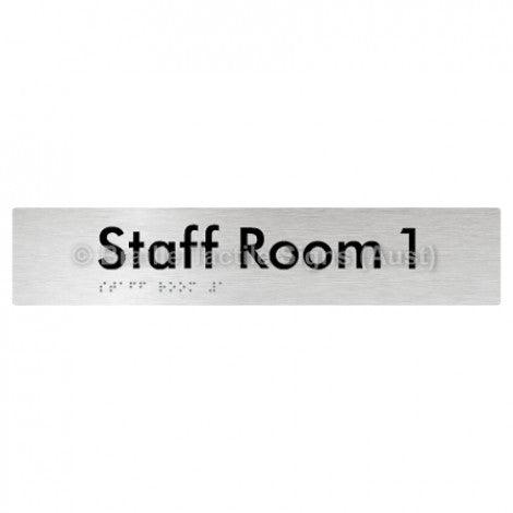 Braille Sign Staff Room 1 - Braille Tactile Signs Aust. - BTS251-01-aliB - Custom Signs - Fast Shipping - High Quality - Australian Made & Owned