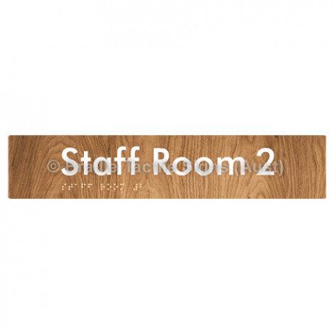 Braille Sign Staff Room 2 - Braille Tactile Signs Aust. - BTS251-02-wdg - Custom Signs - Fast Shipping - High Quality - Australian Made & Owned