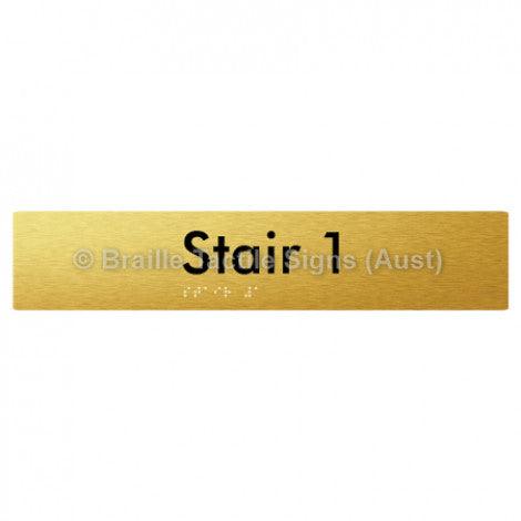Braille Sign Stair 1 - Braille Tactile Signs Aust. - BTS259-01-aliG - Custom Signs - Fast Shipping - High Quality - Australian Made & Owned
