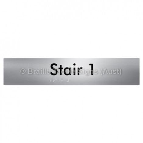Braille Sign Stair 1 - Braille Tactile Signs Aust. - BTS259-01-aliS - Custom Signs - Fast Shipping - High Quality - Australian Made & Owned