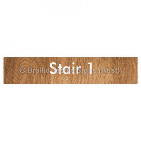 Braille Sign Stair 1 - Braille Tactile Signs Aust. - BTS259-01-wdg - Custom Signs - Fast Shipping - High Quality - Australian Made & Owned