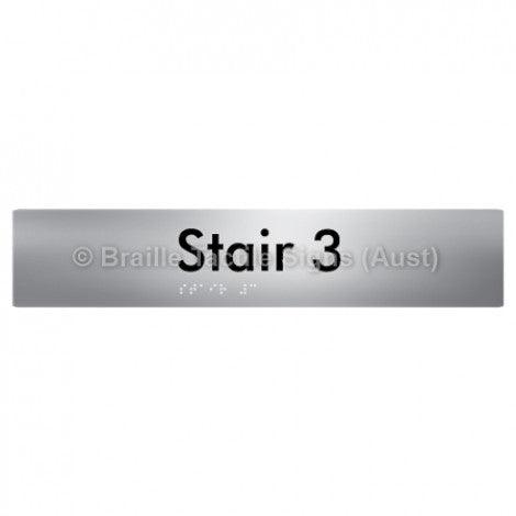 Braille Sign Stair 3 - Braille Tactile Signs Aust. - BTS259-03-aliS - Custom Signs - Fast Shipping - High Quality - Australian Made & Owned