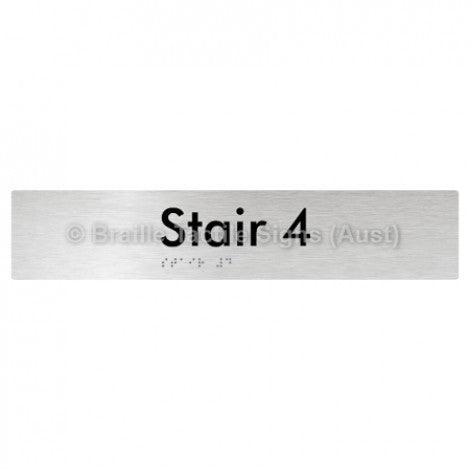 Braille Sign Stair 4 - Braille Tactile Signs Aust. - BTS259-04-aliB - Custom Signs - Fast Shipping - High Quality - Australian Made & Owned