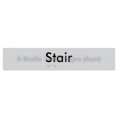 Braille Sign Stair - Braille Tactile Signs Aust. - BTS259-slv - Custom Signs - Fast Shipping - High Quality - Australian Made & Owned