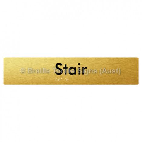 Braille Sign Stair - Braille Tactile Signs Aust. - BTS259-aliG - Custom Signs - Fast Shipping - High Quality - Australian Made & Owned