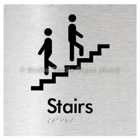 Braille Sign Stairs - Braille Tactile Signs Aust. - BTS34-aliB - Custom Signs - Fast Shipping - High Quality - Australian Made & Owned